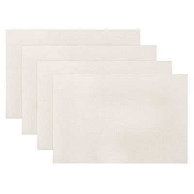 XSS 4 Placemats 45 x 30cm Rectangle Wipe Clean Tableware Antique White Table Mats XSS 4 Placemats 45 x 30cm Rectangle Wipe Clean Tableware Antique White Table Mats