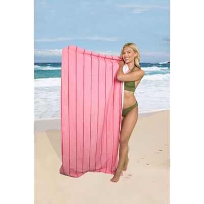 GC GAVENO CAVAILIA Extra Large Beach Towel 1 Piece Quick Dry Sand Free Microfiber Beach Towels For Adults (100x200 Cm) Super Absorbent Lightweight Travel Camping Swimming Towels Pink GC GAVENO CAVAILIA Extra Large Beach Towel 1 Piece Quick Dry Sand Free Microfiber Beach Towels For Adults (100x200 Cm) Super Absorbent Lightweight Travel Camping Swimming Towels Pink