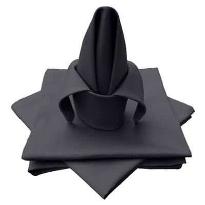 Lemos Home Fabric Napkin Table Cloth Set of 4 Made from 100% Cotton Collection Concept, Choice of Colours and Sizes (Fabric Napkin Set of 4-45 x 45 cm, Anthracite) Lemos Home Fabric Napkin Table Cloth Set of 4 Made from 100% Cotton Collection Concept, Choice of Colours and Sizes (Fabric Napkin Set of 4-45 x 45 cm, Anthracite)