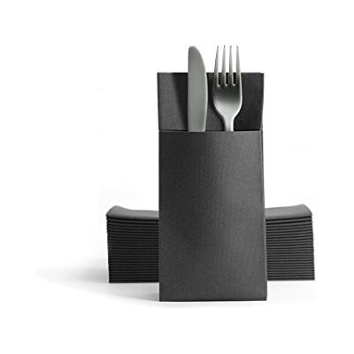 Alvotex Airlaid Cutlery Napkins 39 x 40 cm 50/1 Black (390) Alvotex Airlaid Cutlery Napkins 39 x 40 cm 50/1 Black (390)