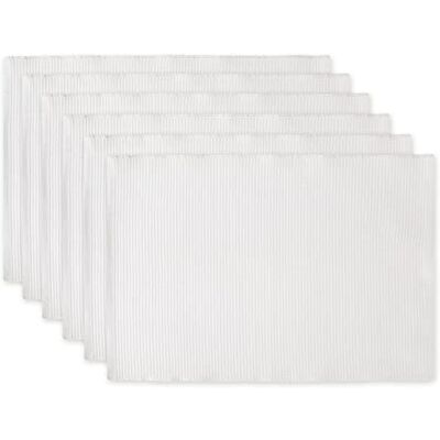 DII Cotton 13x19in Placemat Set of 6 - Rectangular Table Mats DII Cotton 13x19in Placemat Set of 6 - Rectangular Table Mats