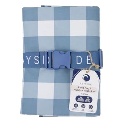 BAYSIDE Blue Pool Picnic Blanket, 145 x 145cm Water Resistant, Picnic Rug & Outdoor Tablecloth Dual Use Foldable Compact Travel Blanket, Easy to Wipe Clean. BAYSIDE Blue Pool Picnic Blanket, 145 x 145cm Water Resistant, Picnic Rug & Outdoor Tablecloth Dual Use Foldable Compact Travel Blanket, Easy to Wipe Clean.