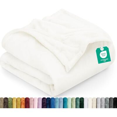 Utopia Bedding King Fleece Blanket 259x228cm 300GSM – Extra Large Soft Fluffy Versatile Luxury Decorative Throws For Sofa, Bed & Settees – Warm Breathable Cosy Gift For Men & Women, Ivory Utopia Bedding King Fleece Blanket 259x228cm 300GSM – Extra Large Soft Fluffy Versatile Luxury Decorative Throws For Sofa, Bed & Settees – Warm Breathable Cosy Gift For Men & Women, Ivory