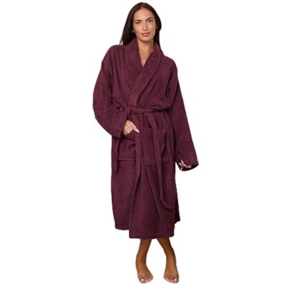 GC GAVENO CAVAILIA Terry Bathrobe Men Women Shawl Collar Flannel Bath Robes for Men Ladies Terry Towelling Dressing Gowns Womens Bath Robe Spa Hotel Nightwear, Burgundy GC GAVENO CAVAILIA Terry Bathrobe Men Women Shawl Collar Flannel Bath Robes for Men Ladies Terry Towelling Dressing Gowns Womens Bath Robe Spa Hotel Nightwear, Burgundy