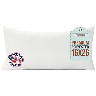 Pillowflex Polyester Filled Machine Washable 40cm x 65cm 16 X 26 Inch Pillow Form Insert Pillowflex Polyester Filled Machine Washable 40cm x 65cm 16 X 26 Inch Pillow Form Insert