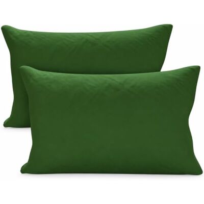 PETTI Artigiani Italiani Pair of Pillow Cases 70 x 50 cm in Microfibre, Pillows for Bedroom Furniture, Sofa, Set of 2 Cushion Covers, Solid Colour Pillowcase Olive Green PETTI Artigiani Italiani Pair of Pillow Cases 70 x 50 cm in Microfibre, Pillows for Bedroom Furniture, Sofa, Set of 2 Cushion Covers, Solid Colour Pillowcase Olive Green