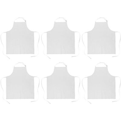 DII Chef Apron, Cotton, White, 33x28 DII Chef Apron, Cotton, White, 33x28