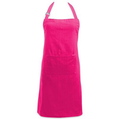 DII 100% Cotton, Colorful Unisex Bib Chef Kitchen Apron, Adjustable Neck & Waist Ties, Front Pocket, Durable, Comfortable, Perfect for Cooking, Baking, BBQ- Neon Pink DII 100% Cotton, Colorful Unisex Bib Chef Kitchen Apron, Adjustable Neck & Waist Ties, Front Pocket, Durable, Comfortable, Perfect for Cooking, Baking, BBQ- Neon Pink