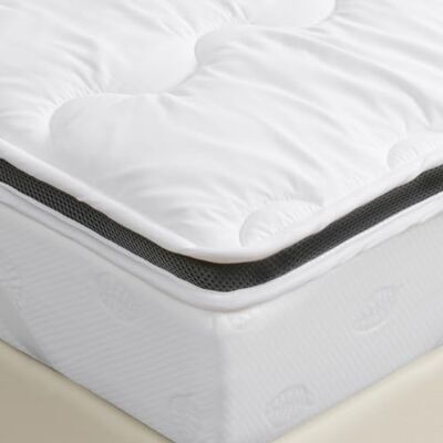 Good Nite Mattress Topper Small Double Mattress Cover Pad Polyester HollowFiber with Mesh Side Breathable 6 cm Thick (120 x 190 x 6cm) Good Nite Mattress Topper Small Double Mattress Cover Pad Polyester HollowFiber with Mesh Side Breathable 6 cm Thick (120 x 190 x 6cm)