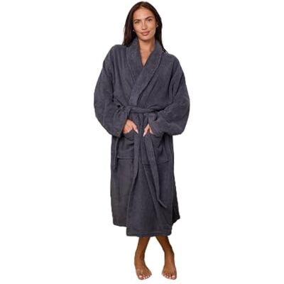 GC GAVENO CAVAILIA Terry Bathrobe Men Women Shawl Collar Flannel Bath Robes for Men Ladies Terry Towelling Dressing Gowns Womens Bath Robe Spa Hotel Nightwear, Charcoal GC GAVENO CAVAILIA Terry Bathrobe Men Women Shawl Collar Flannel Bath Robes for Men Ladies Terry Towelling Dressing Gowns Womens Bath Robe Spa Hotel Nightwear, Charcoal