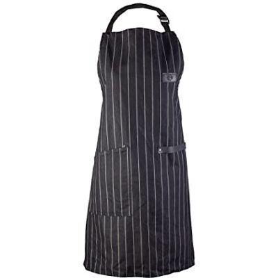 MasterChef Chef Apron for Men & Women, Cotton Apron for Cooking with Pocket, PU Leather Detailing & Official Show Logo, Premium Quality Kitchen Garment, Black, Adjustable Strap, One Size Fits All MasterChef Chef Apron for Men & Women, Cotton Apron for Cooking with Pocket, PU Leather Detailing & Official Show Logo, Premium Quality Kitchen Garment, Black, Adjustable Strap, One Size Fits All