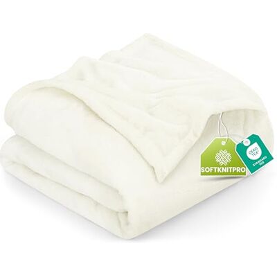 Utopia Bedding King Fleece Blanket 259x228cm 300GSM – Extra Large Soft Fluffy Versatile Luxury Decorative Throws For Sofa, Bed & Settees – Warm Breathable Cosy Gift For Men & Women, Ivory Utopia Bedding King Fleece Blanket 259x228cm 300GSM – Extra Large Soft Fluffy Versatile Luxury Decorative Throws For Sofa, Bed & Settees – Warm Breathable Cosy Gift For Men & Women, Ivory