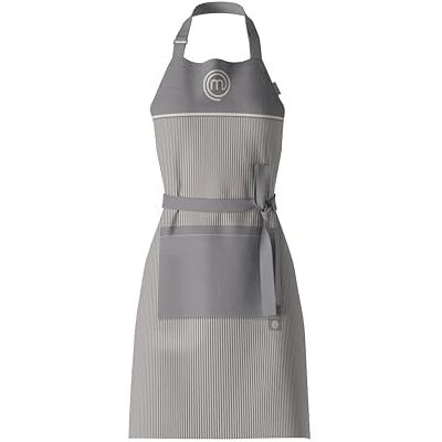 MasterChef Cooking Apron Men & Women, 100% Cotton Kitchen Apron, Perfect for Men, Baking Apron with Adjustable Strap, Official M Logo, One Size, Grey MasterChef Cooking Apron Men & Women, 100% Cotton Kitchen Apron, Perfect for Men, Baking Apron with Adjustable Strap, Official M Logo, One Size, Grey