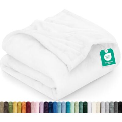 Utopia Bedding Fleece Throw Blanket 127x152cm – Soft Warm Lightweight Breathable Small Versatile Luxury Decorative Throws For Sofa, Bed, Chair & Settees – Cosy Home Gift For Adults, White Utopia Bedding Fleece Throw Blanket 127x152cm – Soft Warm Lightweight Breathable Small Versatile Luxury Decorative Throws For Sofa, Bed, Chair & Settees – Cosy Home Gift For Adults, White