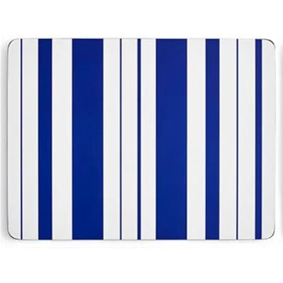 Pimpernel x Steccato Placemats Set of 6, Cork Backed Table Mats, Heat & Stain Resistant Table Protection, Blue Striped Modern Design, 30.5 x 23 cm Pimpernel x Steccato Placemats Set of 6, Cork Backed Table Mats, Heat & Stain Resistant Table Protection, Blue Striped Modern Design, 30.5 x 23 cm