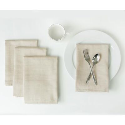 Benson Mills Textured Heavyweight Fabric Tablecloth (18" X 18" Napkin Set Of 4, Flax) Benson Mills Textured Heavyweight Fabric Tablecloth (18" X 18" Napkin Set Of 4, Flax)