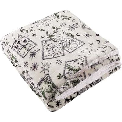 furn. Celestial Stories Throw – Mystical Hand Painted Botanical Tarrot Card Sherpa Fleece Blanket (Green 130x180cm) furn. Celestial Stories Throw – Mystical Hand Painted Botanical Tarrot Card Sherpa Fleece Blanket (Green 130x180cm)