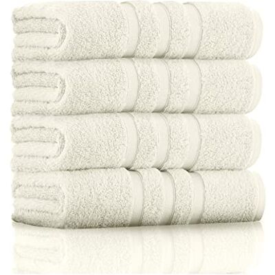GC GAVENO CAVAILIA 100% Ringspun Cotton Bath Towels, Luxury 550 GSM Zero Twist Towel Sheets, Cream, 50x80 Hand Towel GC GAVENO CAVAILIA 100% Ringspun Cotton Bath Towels, Luxury 550 GSM Zero Twist Towel Sheets, Cream, 50x80 Hand Towel