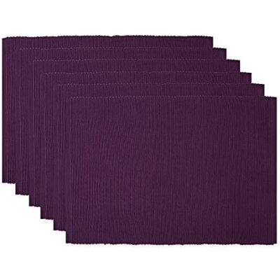 DII Lilac 6-Piece Rectangular Cotton Tableware Set - Tableware Set DII Lilac 6-Piece Rectangular Cotton Tableware Set - Tableware Set