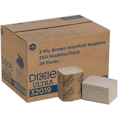 Georgia-Pacific Dixie Ultra Interfold 2-Ply Napkin Dispenser Refill (Previously EasyNap) by GP PRO (), Brown, 32019, 250 Napkins Per Pack, 24 Packs Per Case Georgia-Pacific Dixie Ultra Interfold 2-Ply Napkin Dispenser Refill (Previously EasyNap) by GP PRO (), Brown, 32019, 250 Napkins Per Pack, 24 Packs Per Case