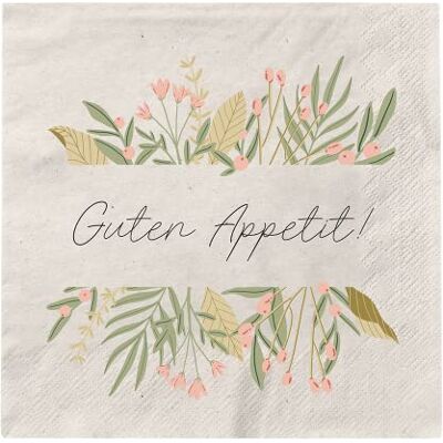Grafik Werkstatt Napkins with Saying, Large, Pack of 20, 16.5 x 16.5 cm, Grey, Good Appetit! Grafik Werkstatt Napkins with Saying, Large, Pack of 20, 16.5 x 16.5 cm, Grey, Good Appetit!