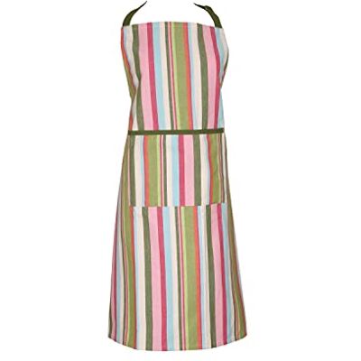 Dexam Recycled Cotton Striped Adult Apron Green Dexam Recycled Cotton Striped Adult Apron Green
