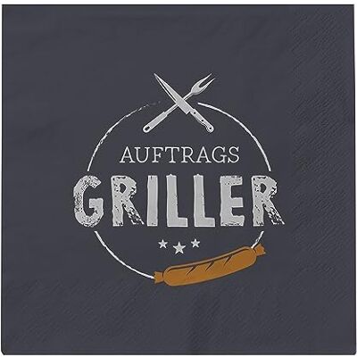 Grafik Werkstatt Graphic Workshop Napkins with Saying Large Pack of 20 16.5 x 16.5 cm Colourful Griller Grafik Werkstatt Graphic Workshop Napkins with Saying Large Pack of 20 16.5 x 16.5 cm Colourful Griller