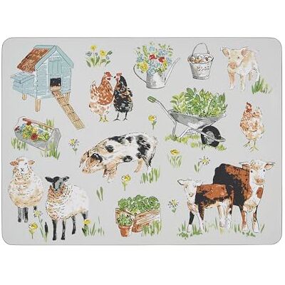 Ulster Weavers Farm Animals Place Mats for Table 4x Pieces (21 x 29 x 0.5cm) Farm Printed Cork Placemats Set of 4 Kitchen Accessories Table Mats with Sheep, Cow, Pig & Chicken Farm Gifts Ulster Weavers Farm Animals Place Mats for Table 4x Pieces (21 x 29 x 0.5cm) Farm Printed Cork Placemats Set of 4 Kitchen Accessories Table Mats with Sheep, Cow, Pig & Chicken Farm Gifts