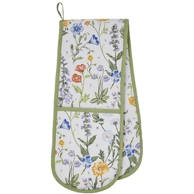 Ulster Weavers Meadow Flowers Double Oven Gloves (88 x 18cm) 100% Cotton Floral Oven Gloves Heat Resistant Washable Flower Themed Oven Gloves in Green Floral Kitchen Accessories Ulster Weavers Meadow Flowers Double Oven Gloves (88 x 18cm) 100% Cotton Floral Oven Gloves Heat Resistant Washable Flower Themed Oven Gloves in Green Floral Kitchen Accessories