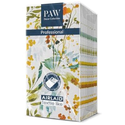 PAW Decor Collection PAW Airlaid Napkins with Built-in Flatware Pocket 25 Pieces Cloth-Like Flower Napkins Deal for Wedding, Birthday Party, Baby Shower Color: Watercolor Leaves PAW Decor Collection PAW Airlaid Napkins with Built-in Flatware Pocket 25 Pieces Cloth-Like Flower Napkins Deal for Wedding, Birthday Party, Baby Shower Color: Watercolor Leaves