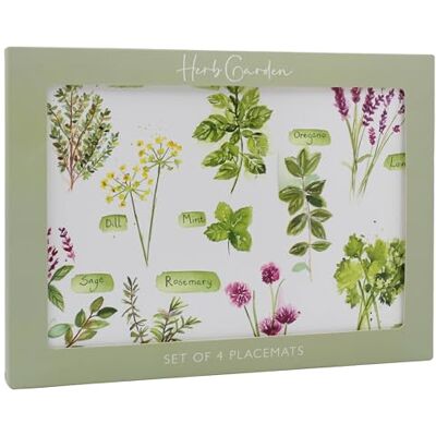 The Leonardo Collection Herb Garden Placemats Set of 4 Jennifer Rose Gallery Table Mats For Home & Kitchen Easy Clean & Washable Place Mats For Table Stylish Decorations & Daily Use The Leonardo Collection Herb Garden Placemats Set of 4 Jennifer Rose Gallery Table Mats For Home & Kitchen Easy Clean & Washable Place Mats For Table Stylish Decorations & Daily Use