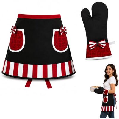 Premier Housewares 2pc Single Oven Glove and Apron Set, Kitchen Set Premier Housewares 2pc Single Oven Glove and Apron Set, Kitchen Set