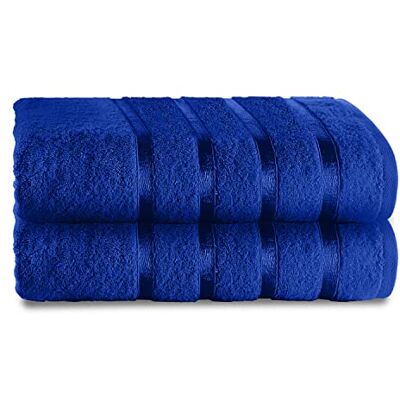 GC GAVENO CAVAILIA Bath Sheet Towel Set of 2 Soft & Super Absorbent Large Bath Towel 500 GSM Ringspun Cotton Towels Set, Royal Blue GC GAVENO CAVAILIA Bath Sheet Towel Set of 2 Soft & Super Absorbent Large Bath Towel 500 GSM Ringspun Cotton Towels Set, Royal Blue