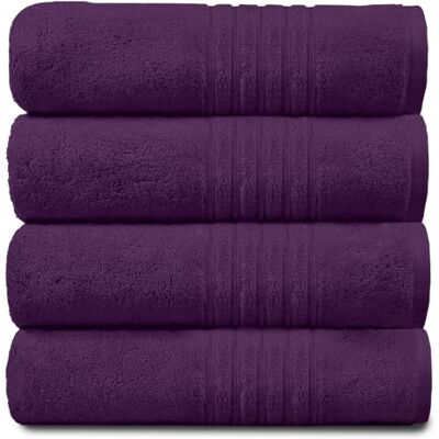 GC GAVENO CAVAILIA Gaveno Cavailia 100% Natural Cotton Thick Absorbent 450 GSM Hampton Hand Towel [ Pack of 4-Purple (50x80 cm) GC GAVENO CAVAILIA Gaveno Cavailia 100% Natural Cotton Thick Absorbent 450 GSM Hampton Hand Towel [ Pack of 4-Purple (50x80 cm)
