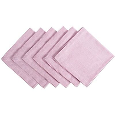 DII 100% Cotton, Chambray Napkin Set, Oversized Basic Everyday, Rose 6 Count DII 100% Cotton, Chambray Napkin Set, Oversized Basic Everyday, Rose 6 Count