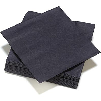 Le Nappage ARTS DE LA TABLE 40 Cotton Napkins 40 x 40 cm 3Ply FSC Black Le Nappage ARTS DE LA TABLE 40 Cotton Napkins 40 x 40 cm 3Ply FSC Black