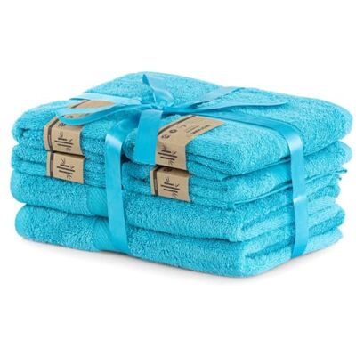 DecoKing - Towel Set 40% Bamboo Turquoise 2x70x140 DecoKing - Towel Set 40% Bamboo Turquoise 2x70x140