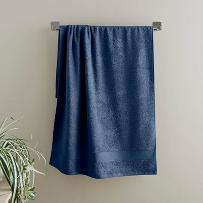 Catherine Lansfield Anti Bacterial Soft & Absorbent Cotton Bath Sheet Navy Blue Catherine Lansfield Anti Bacterial Soft & Absorbent Cotton Bath Sheet Navy Blue