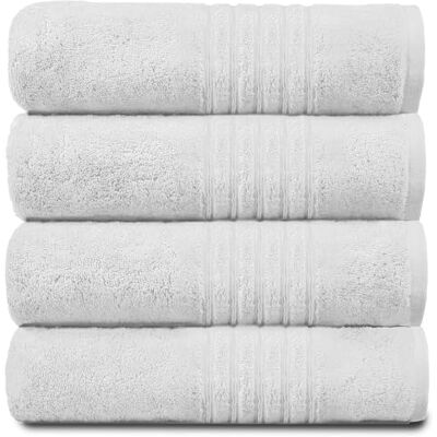 GC GAVENO CAVAILIA Gaveno Cavailia 100% Natural Cotton Thick Absorbent 450 GSM Hampton Hand Towel [ Pack of 4-White (50x80 cm) GC GAVENO CAVAILIA Gaveno Cavailia 100% Natural Cotton Thick Absorbent 450 GSM Hampton Hand Towel [ Pack of 4-White (50x80 cm)