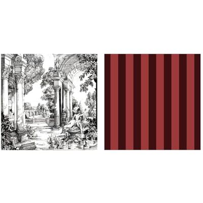 HOUSE LLEWELYN - BOWEN Laurence Llewelyn‑Bowen Festivo Toile Napkins 40 x 40cm – Red 100% Cotton Table Napkins with Decorative Toile Pattern, Set of 4 HOUSE LLEWELYN - BOWEN Laurence Llewelyn‑Bowen Festivo Toile Napkins 40 x 40cm – Red 100% Cotton Table Napkins with Decorative Toile Pattern, Set of 4