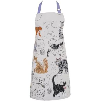 Ulster Weavers Feline Friends Apron Cotton One Size in Grey Ulster Weavers Feline Friends Apron Cotton One Size in Grey