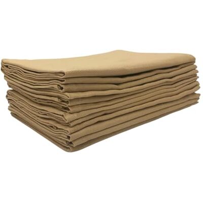 Penguin Home Set of 12 Reusable Cloth Napkins 45 x 45 cm (17"X17") 100% Cotton, Solid Dyed Twill Weave, Soft and Durable, Perfect for Hotels, Restaurants & Events Biscuit,Machine Washable Penguin Home Set of 12 Reusable Cloth Napkins 45 x 45 cm (17"X17") 100% Cotton, Solid Dyed Twill Weave, Soft and Durable, Perfect for Hotels, Restaurants & Events Biscuit,Machine Washable