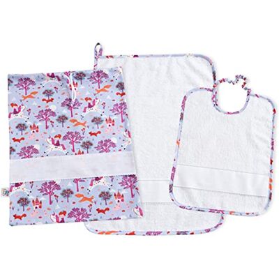 HOMMOO - Set Asilo 3 Pezzi Fantasia Fiabesca - Nursery Embroidery Set HOMMOO - Set Asilo 3 Pezzi Fantasia Fiabesca - Nursery Embroidery Set