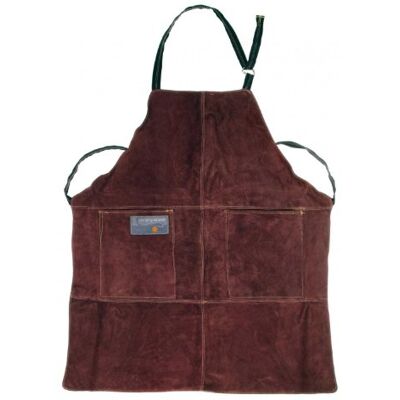 OUTSET Grill and Kitchen Apron, Brown Leather, 27" x 30 OUTSET Grill and Kitchen Apron, Brown Leather, 27" x 30