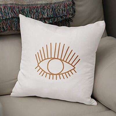Bonamaison , Decorative Cushion Cover 50% Cotton 50% Polyester 43x43cm Designed and Manufactured in Turkey Bonamaison , Decorative Cushion Cover 50% Cotton 50% Polyester 43x43cm Designed and Manufactured in Turkey
