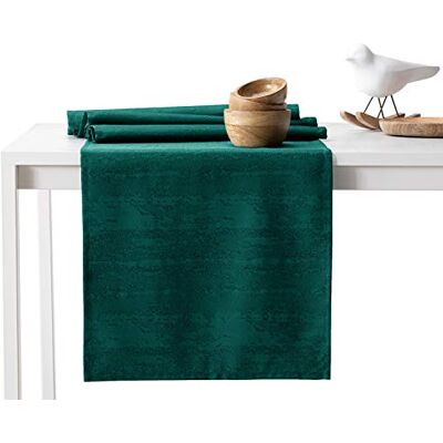 AmeliaHome Table Runner 30 x 80 cm Lotus Effect Water-Repellent Snakeskin Pattern Agate Green Vesta AmeliaHome Table Runner 30 x 80 cm Lotus Effect Water-Repellent Snakeskin Pattern Agate Green Vesta