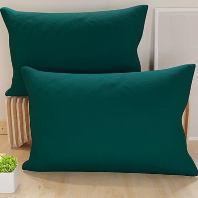 PETTI Artigiani Italiani Pair of Pillow Cases 80 x 50 cm in Microfibre, Pillows for Bedroom Furniture, Sofa, Set of 2 Cushion Covers, Solid Colour Teal PETTI Artigiani Italiani Pair of Pillow Cases 80 x 50 cm in Microfibre, Pillows for Bedroom Furniture, Sofa, Set of 2 Cushion Covers, Solid Colour Teal