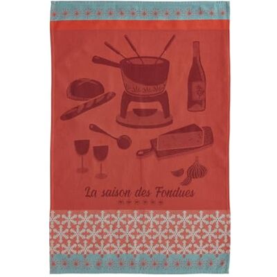 Coucke La Saison des Fondues Printed Cotton Jacquard Tea Towel, 50 x 75 cm Coucke La Saison des Fondues Printed Cotton Jacquard Tea Towel, 50 x 75 cm