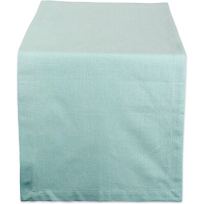 DII Tabletop Collection, Cotton, Aqua, 14x108 Table Runner DII Tabletop Collection, Cotton, Aqua, 14x108 Table Runner