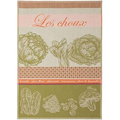 Coucke Cotton Jacquard Tea Towel, Vegetables, (Cabbage) Coucke Cotton Jacquard Tea Towel, Vegetables, (Cabbage)